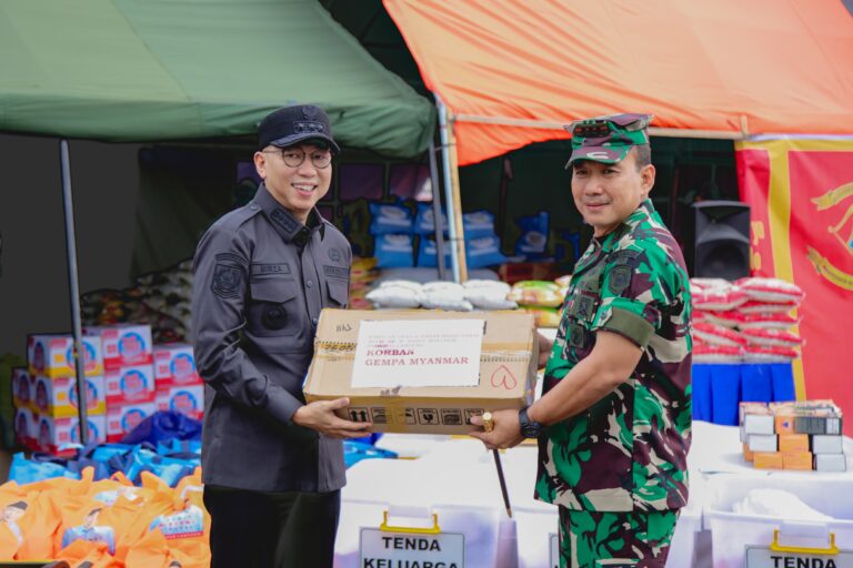 Pemprov Lampung dan Brigif 4 marinir Galang Bantuan Kemanusiaan untuk Korban Gempa Myanmar