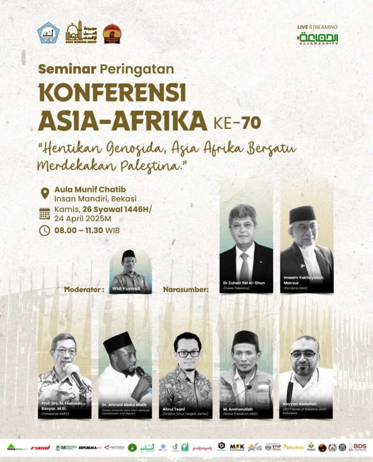 Peringati Konferensi Asia-Afrika, AWG Bersama STAI Al-Fatah Gelar Seminar Internasional Hentikan Genosida